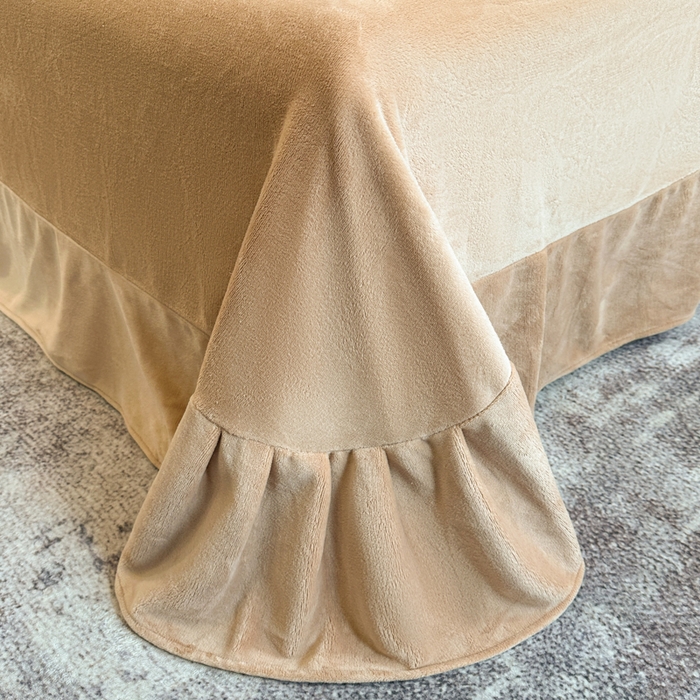 91家纺网 家纺一手货源 找家纺 诺梵家纺 2025新款8.2斤牛奶绒刺绣四件套-布莱妮系列 布莱妮-咖