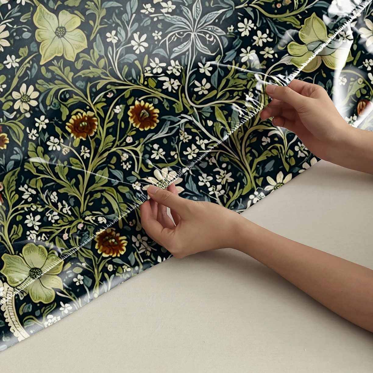 91家纺网 家纺一手货源 找家纺 轩贝雅 2025新款Pod 全托管 半托花型定制单床笠床笠单件 01