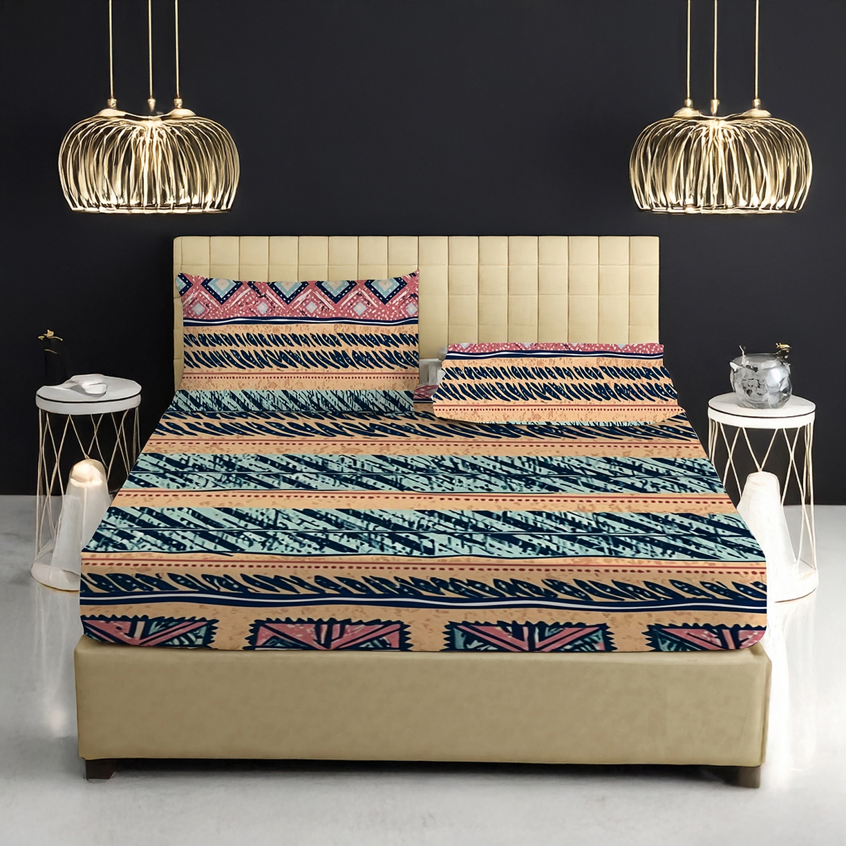 91家纺网 家纺一手货源 找家纺 轩贝雅 2025新款Pod 全托管 半托花型定制单床笠床笠单件 02