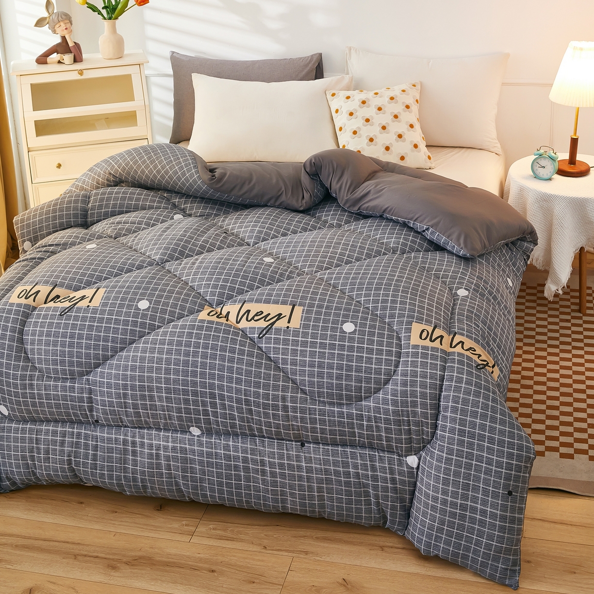 91家纺网 家纺一手货源 找家纺 （总）赢盛家纺 2025新款冬被被芯化纤被水洗棉学生宿舍被子