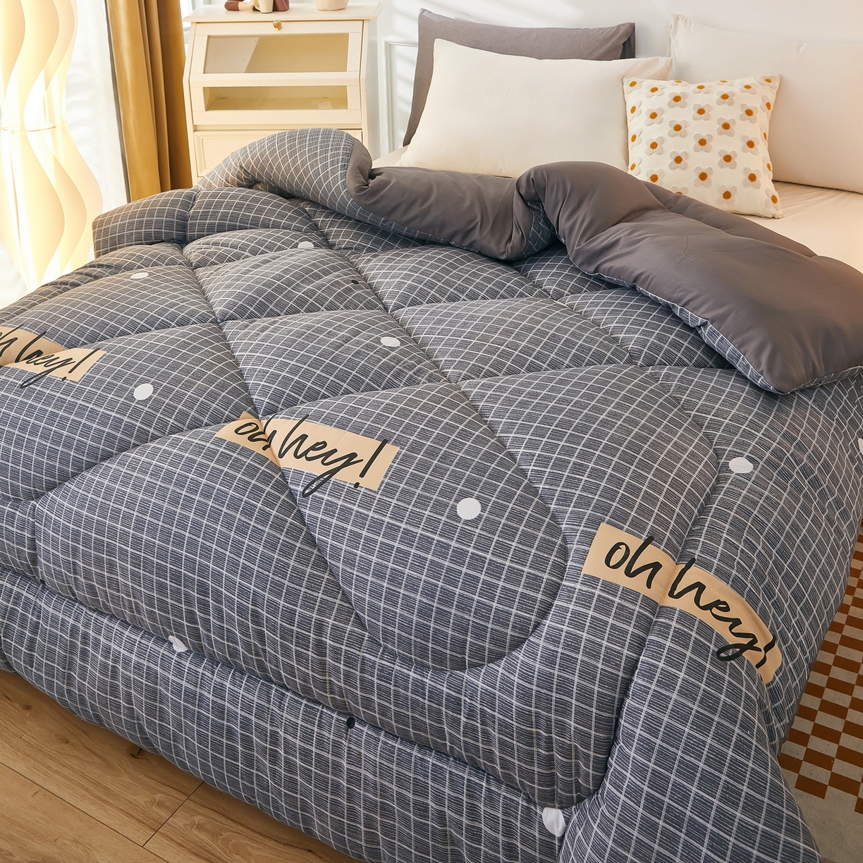 91家纺网 家纺一手货源 找家纺 （总）赢盛家纺 2025新款冬被被芯化纤被水洗棉学生宿舍被子