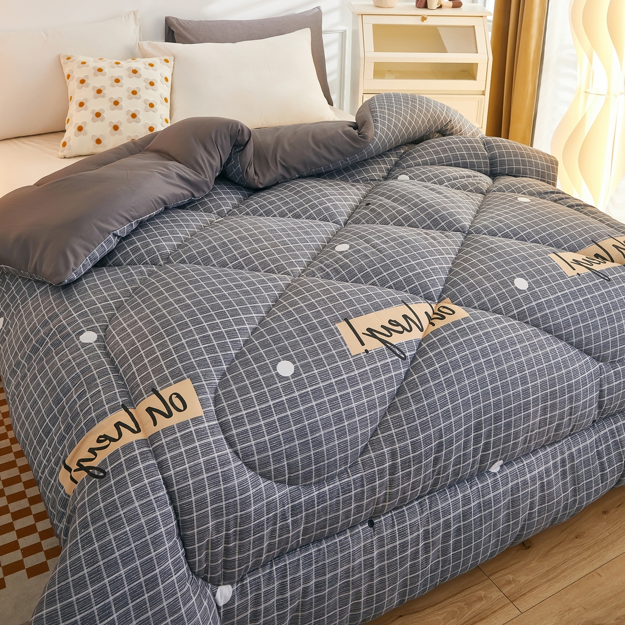 91家纺网 家纺一手货源 找家纺 （总）赢盛家纺 2025新款冬被被芯化纤被水洗棉学生宿舍被子