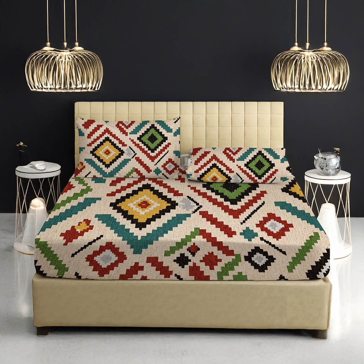 91家纺网 家纺一手货源 找家纺 轩贝雅 2025新款Pod 全托管 半托花型定制单床笠床笠单件 05