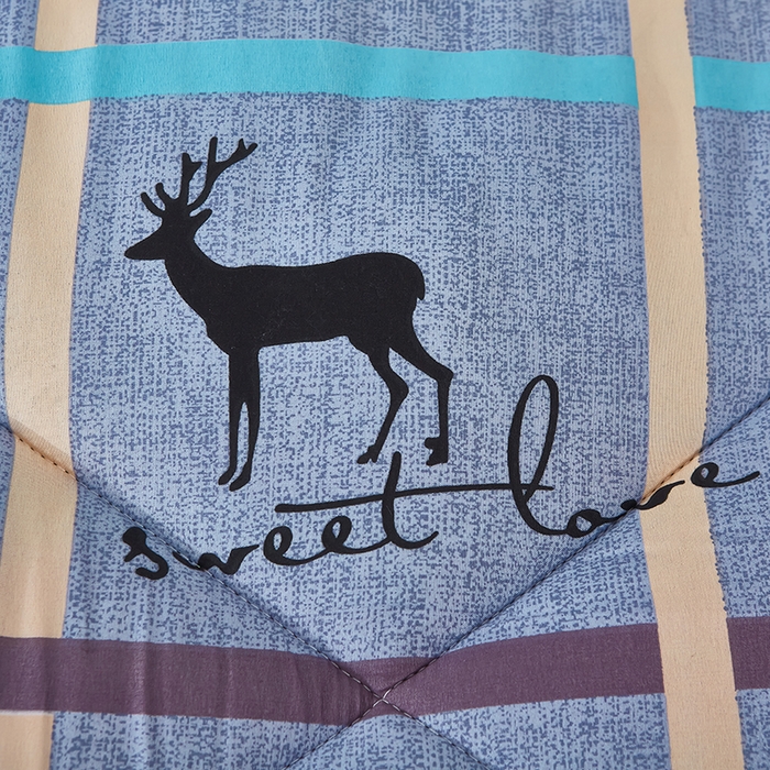 91家纺网 家纺一手货源 找家纺 赢盛家纺 2025新款冬被被芯化纤被水洗棉学生宿舍被子 七彩条格