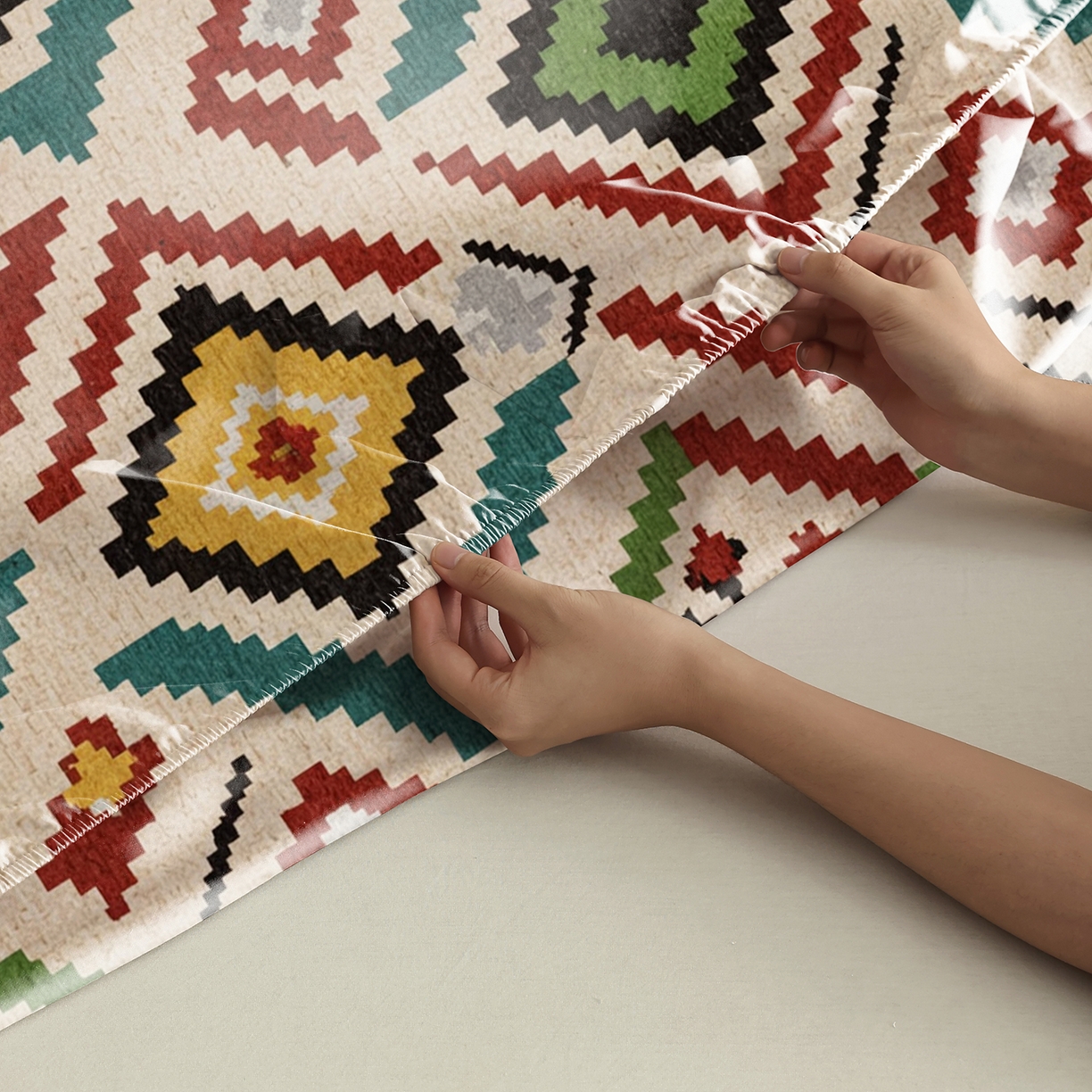 91家纺网 家纺一手货源 找家纺 轩贝雅 2025新款Pod 全托管 半托花型定制单床笠床笠单件 05