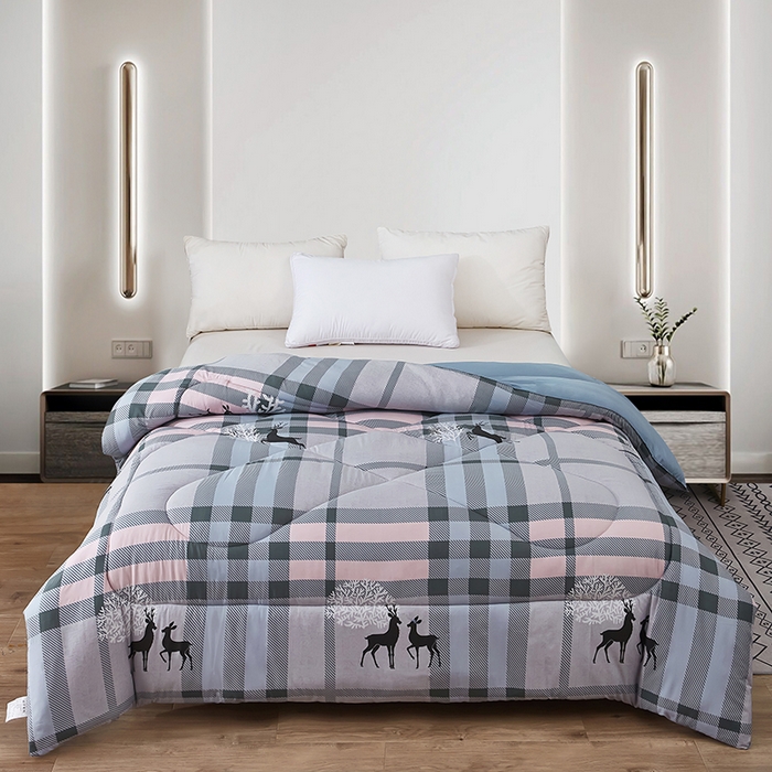 91家纺网 家纺一手货源 找家纺 赢盛家纺 2025新款冬被被芯化纤被水洗棉学生宿舍被子 时尚格子