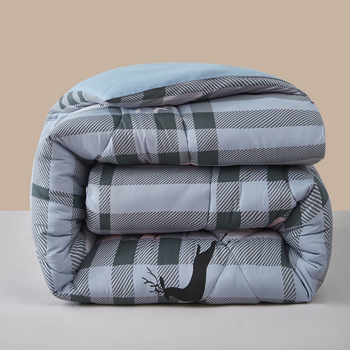 91家纺网 家纺一手货源 找家纺 赢盛家纺 2025新款冬被被芯化纤被水洗棉学生宿舍被子 时尚格子