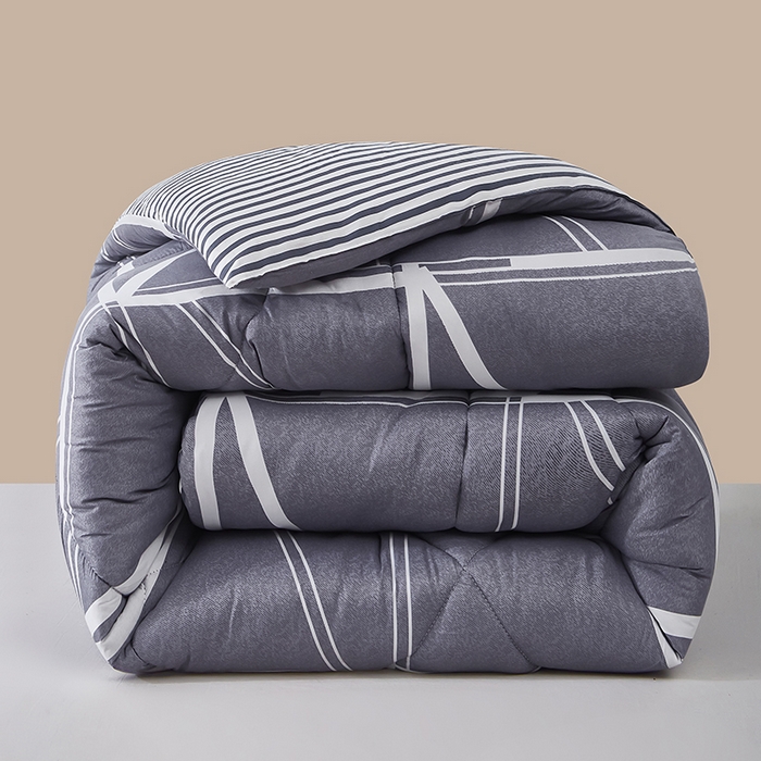 91家纺网 家纺一手货源 找家纺 赢盛家纺 2025新款冬被被芯化纤被水洗棉学生宿舍被子 印象派