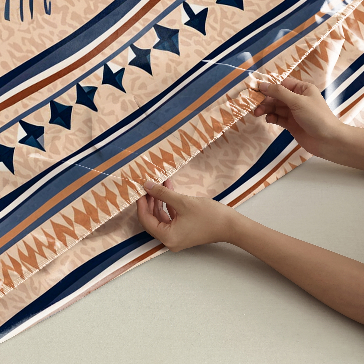 91家纺网 家纺一手货源 找家纺 轩贝雅 2025新款Pod 全托管 半托花型定制单床笠床笠单件 06