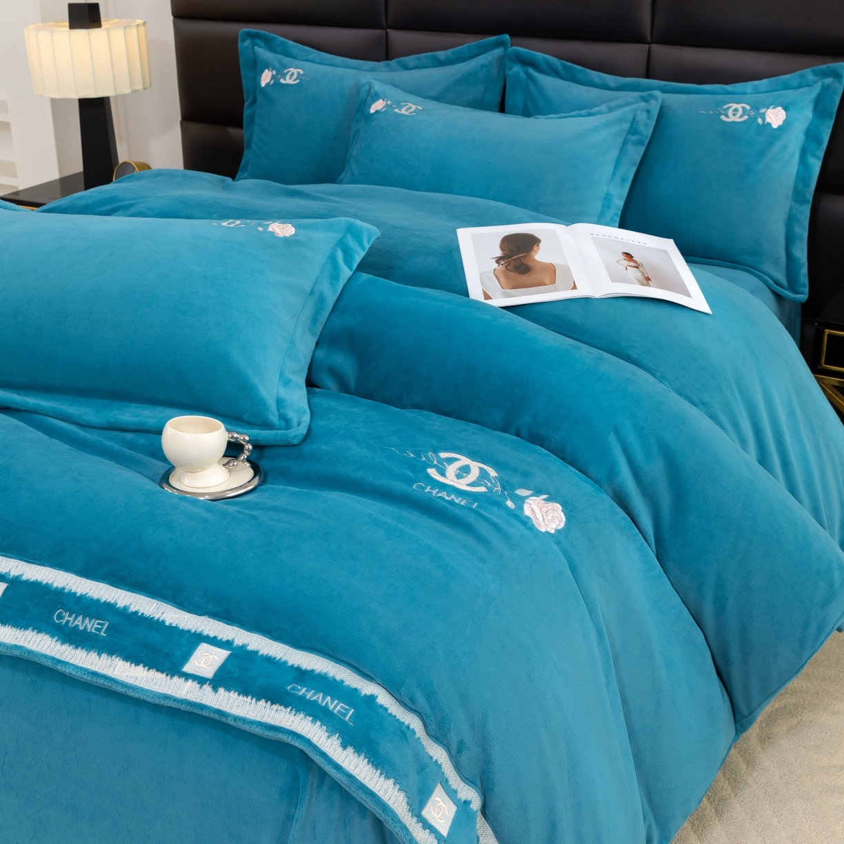 （总）优姿家纺 2025新款75D全光慕丝绒保暖四件套-贵族生活