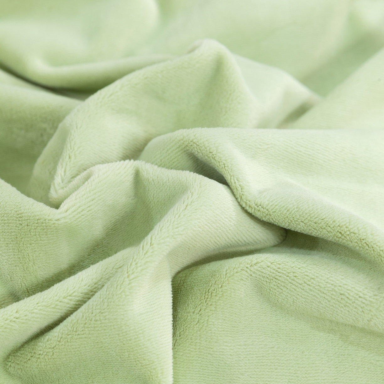 91家纺网 家纺一手货源 找家纺 优姿家纺 2025新款75D全光慕丝绒保暖四件套-摩登时代 摩登时代-抹茶绿