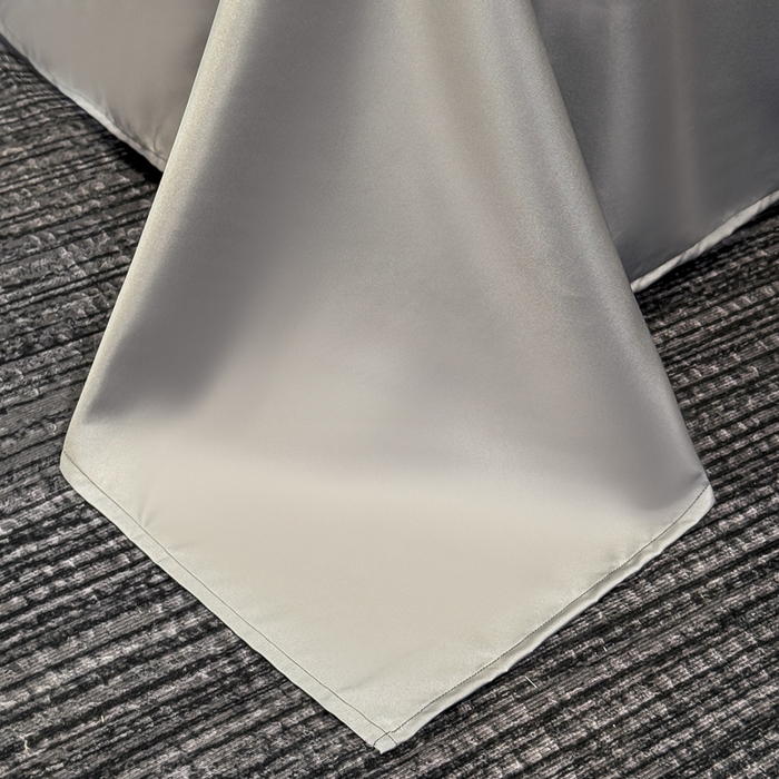 91家纺网 家纺一手货源 找家纺 栩裕纺织 2025新款提花宋锦缎四件套 莫斯灰