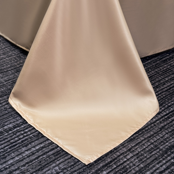 91家纺网 家纺一手货源 找家纺 栩裕纺织 2025新款提花宋锦缎四件套 素茶咖