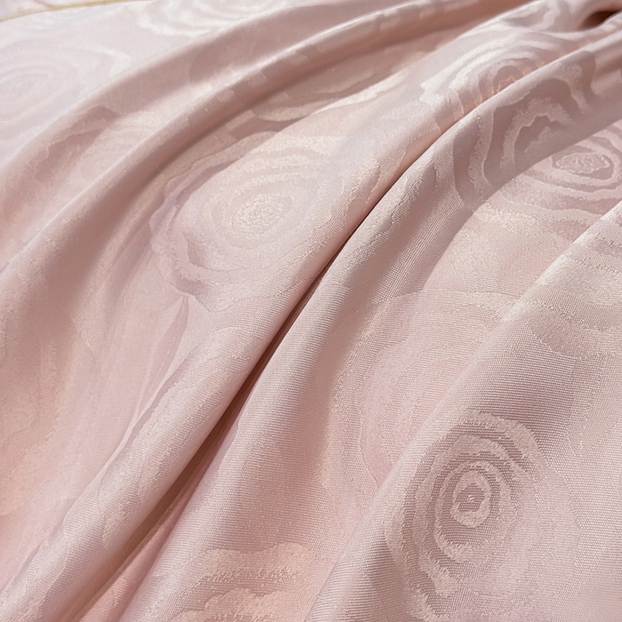 91家纺网 家纺一手货源 找家纺 栩裕纺织 2025新款提花宋锦缎四件套 香蜜粉