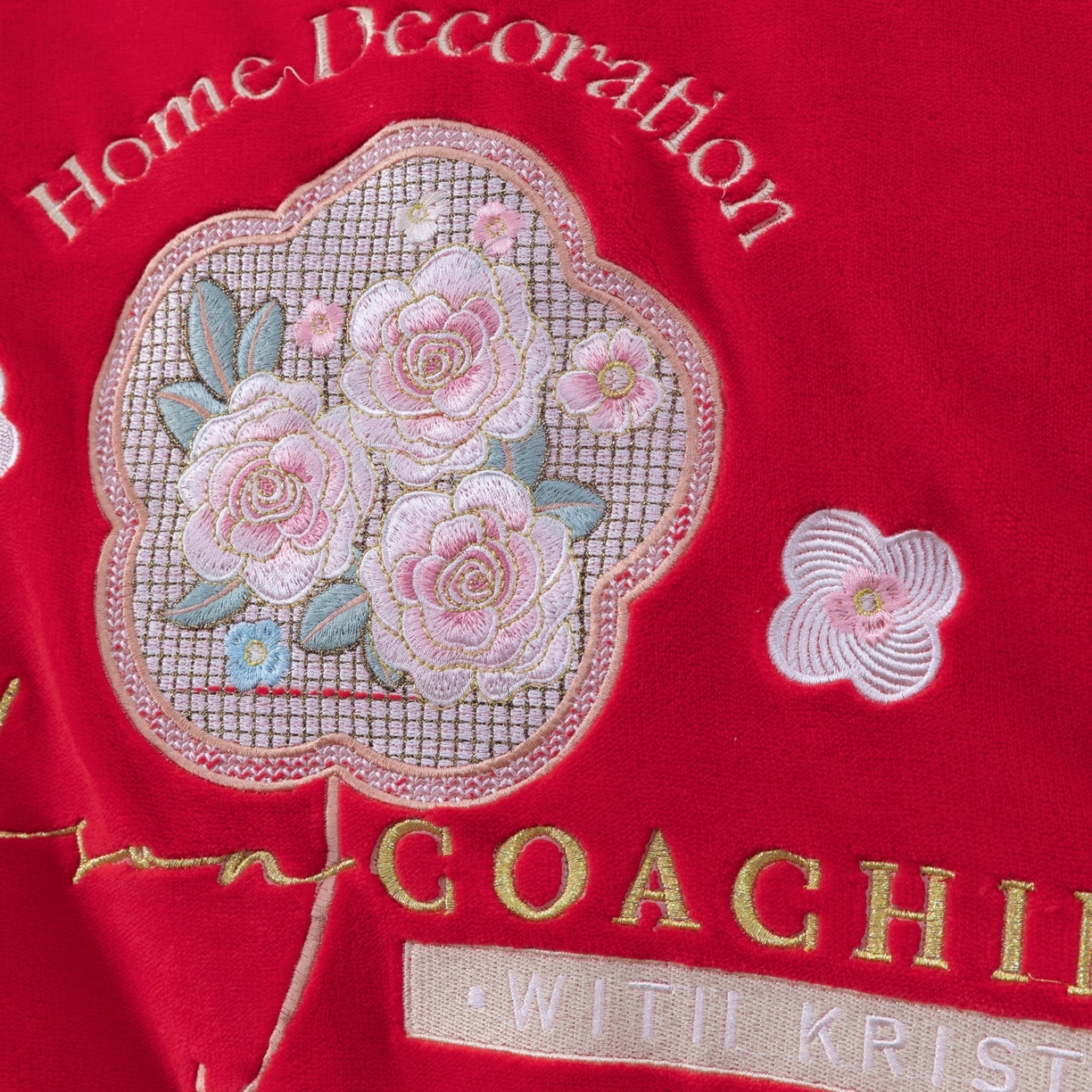 91家纺网 家纺一手货源 找家纺 （总）优姿家纺 2025新款10斤牛奶绒宽边绣花保暖四件套-田园印象