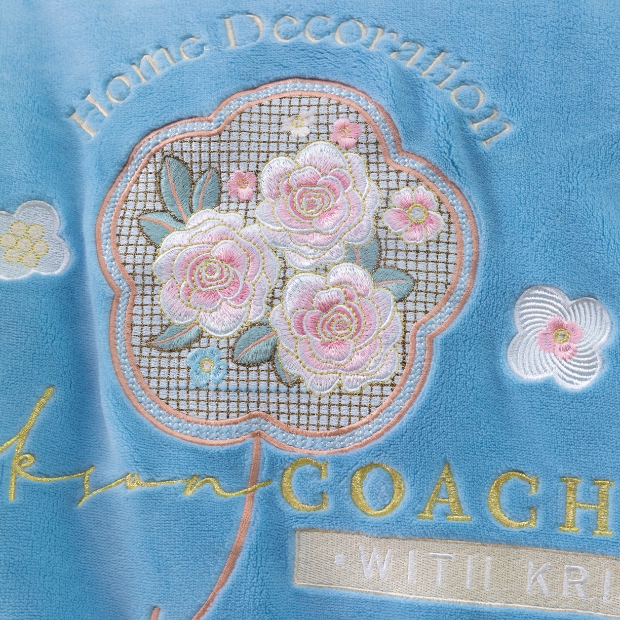 91家纺网 家纺一手货源 找家纺 优姿家纺 2025新款10斤牛奶绒宽边绣花保暖四件套-田园印象 田园印象-天兰