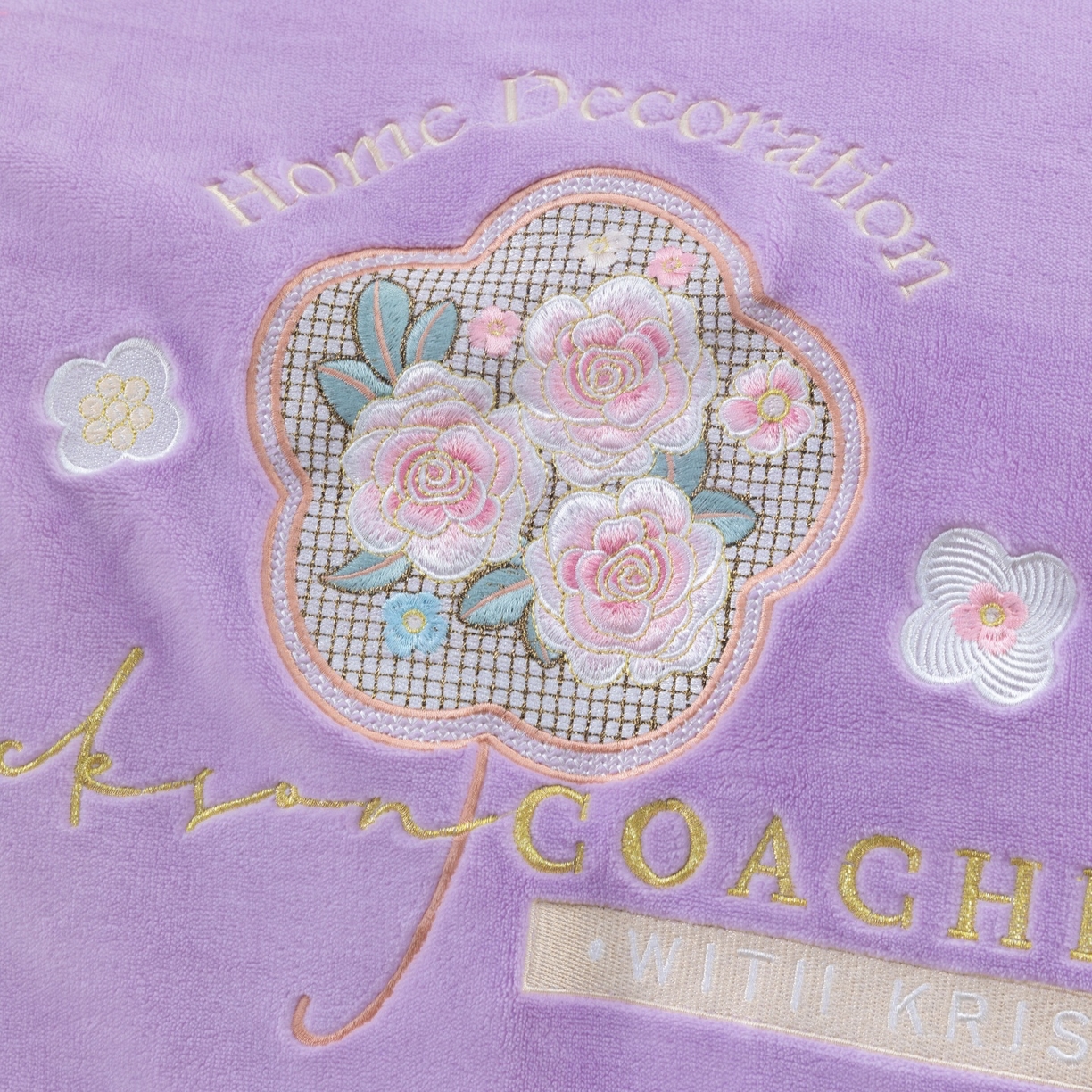 91家纺网 家纺一手货源 找家纺 优姿家纺 2025新款10斤牛奶绒宽边绣花保暖四件套-田园印象 田园印象-千代紫