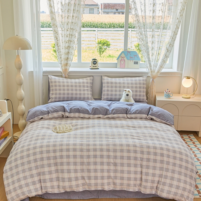 可思家纺 2025新款云感棉四件套 简约格调