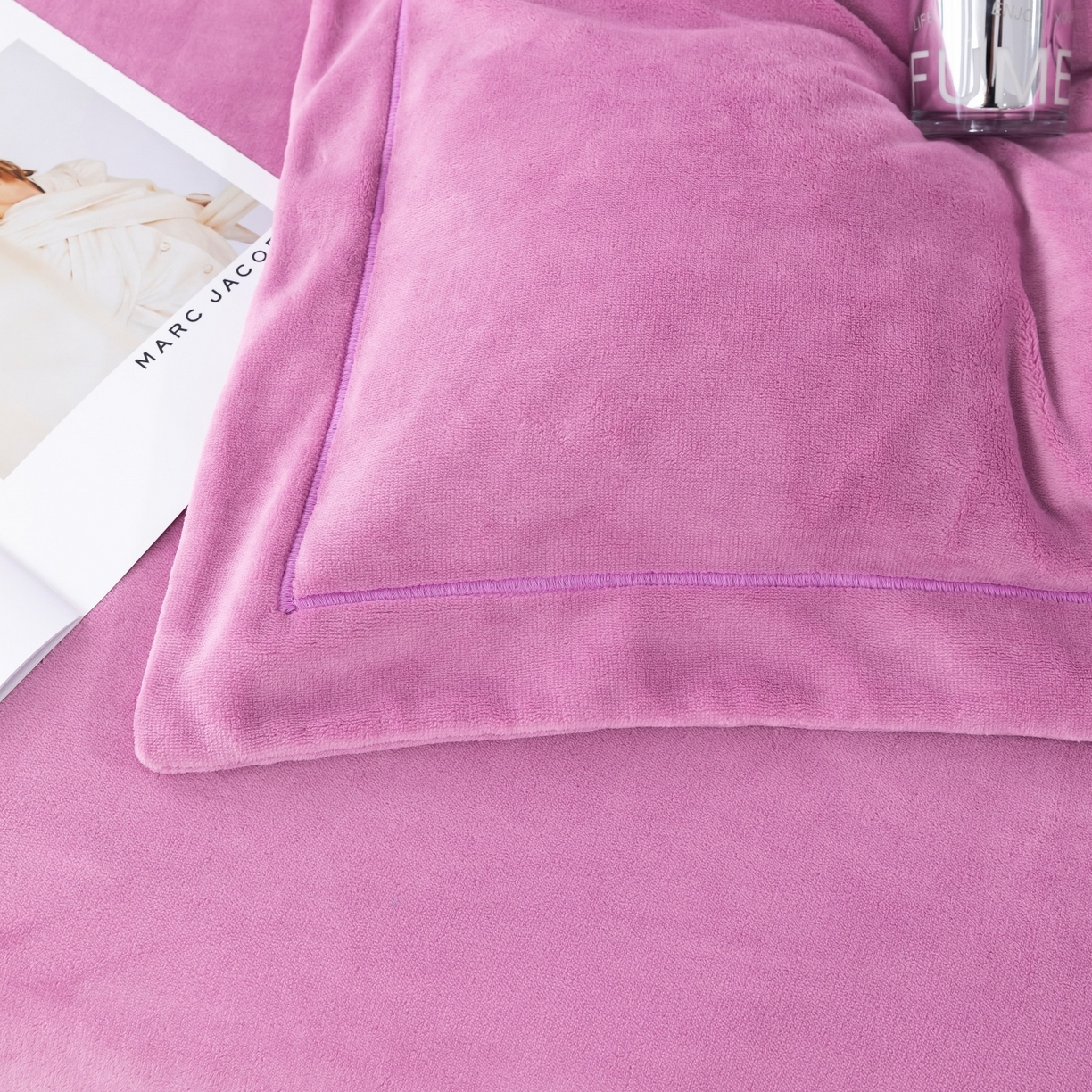 91家纺网 家纺一手货源 找家纺 优姿家纺 2025新款10斤牛奶绒宽边绣花保暖四件套-蝴蝶心语 蝴蝶心语-紫