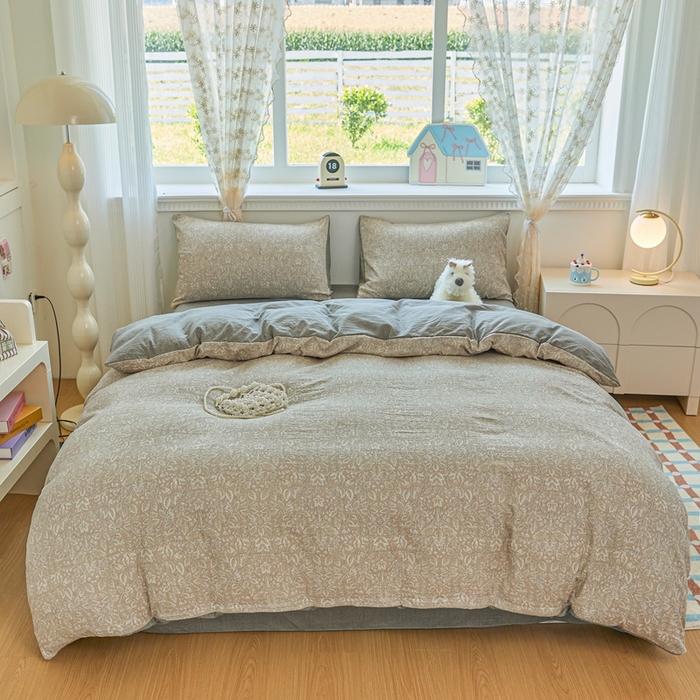 可思家纺 2025新款云感棉四件套 水木年华