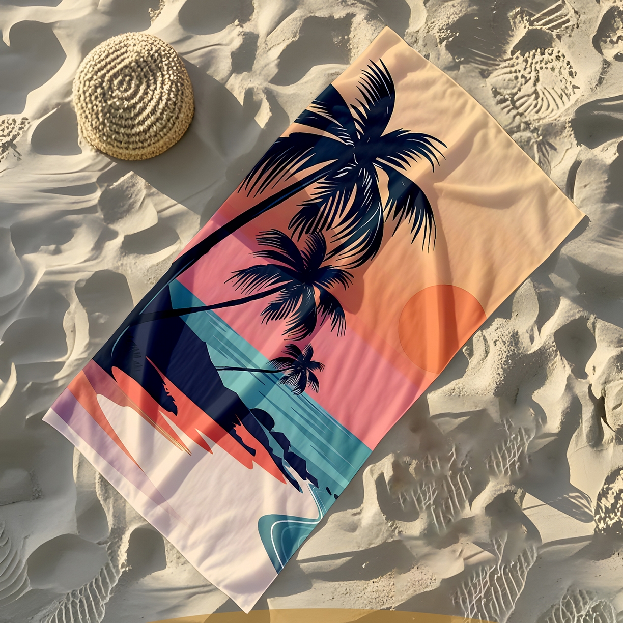 91家纺网 家纺一手货源 找家纺 轩贝雅 2025新款Pod 全托管 半托花型定制沙滩巾 04 90*180cm