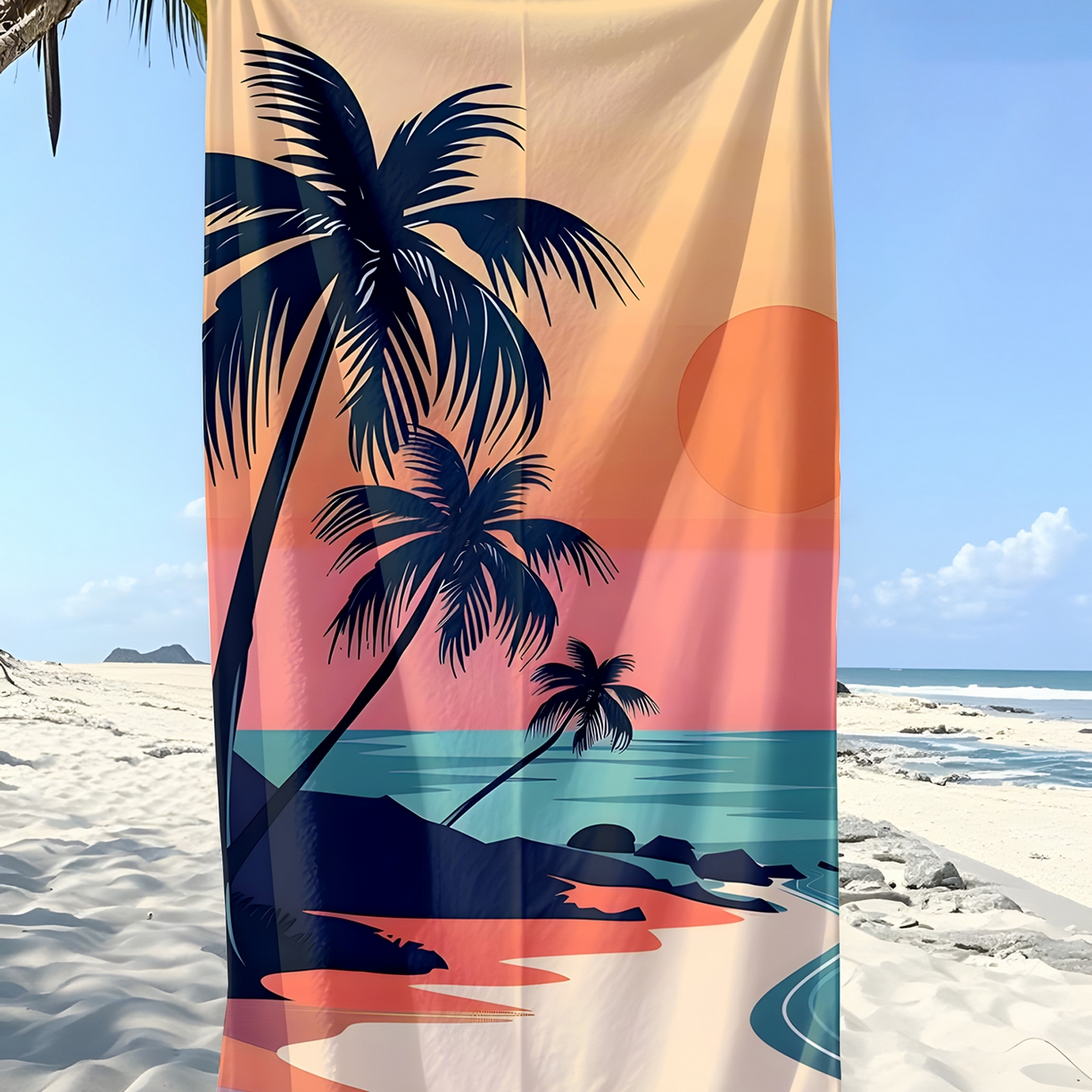 91家纺网 家纺一手货源 找家纺 轩贝雅 2025新款Pod 全托管 半托花型定制沙滩巾 04 90*180cm