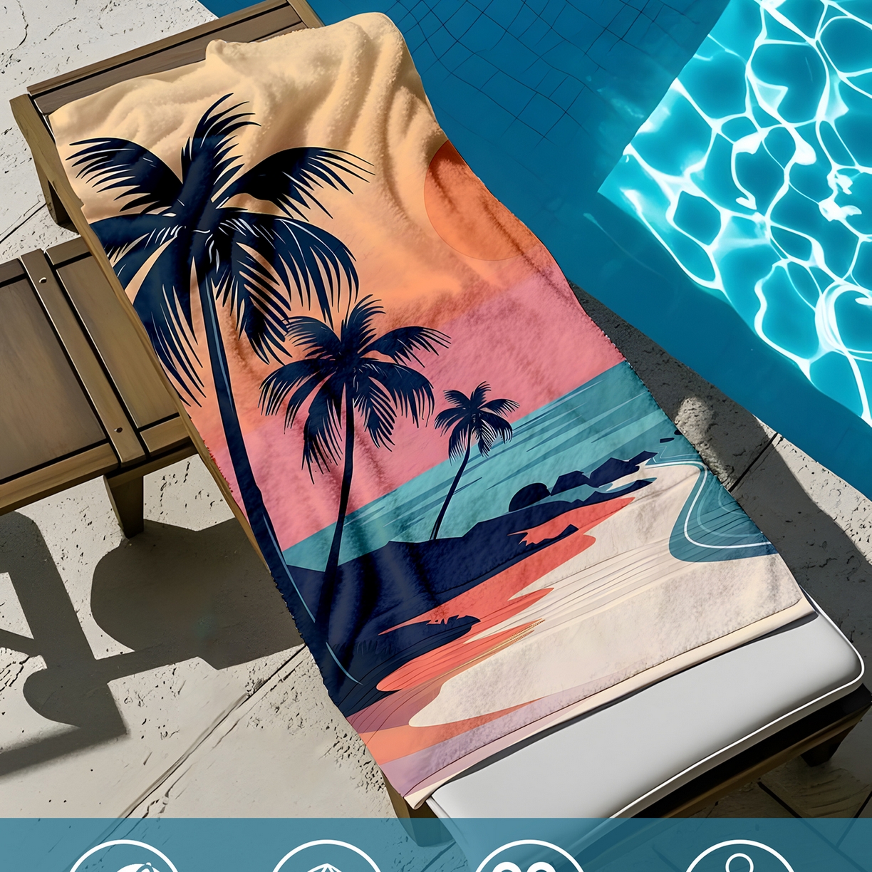 91家纺网 家纺一手货源 找家纺 轩贝雅 2025新款Pod 全托管 半托花型定制沙滩巾 04 90*180cm