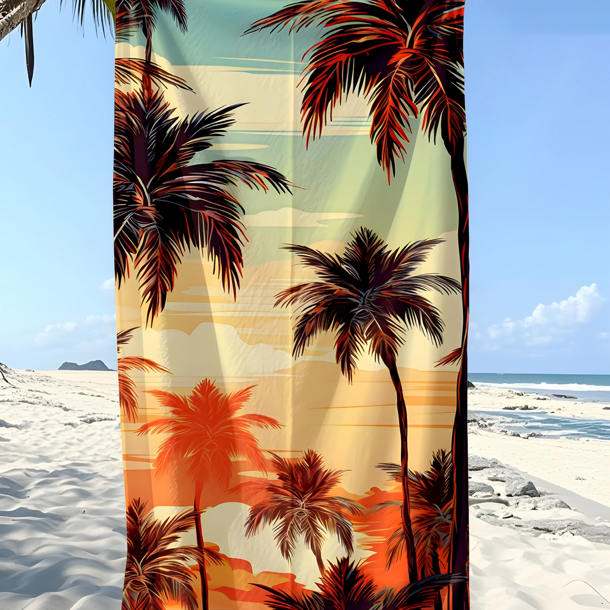 91家纺网 家纺一手货源 找家纺 轩贝雅 2025新款Pod 全托管 半托花型定制沙滩巾 05 70*150cm