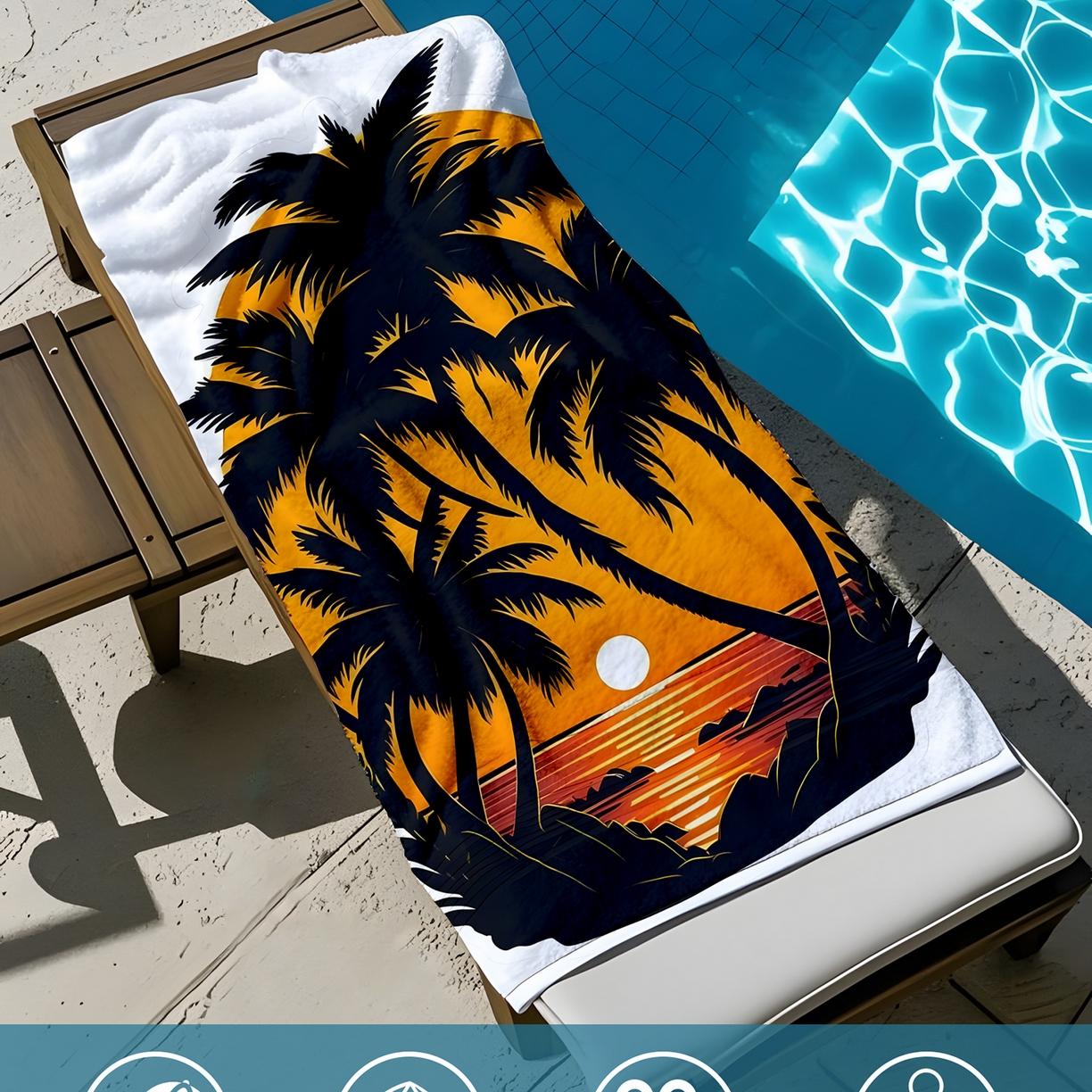 91家纺网 家纺一手货源 找家纺 轩贝雅 2025新款Pod 全托管 半托花型定制沙滩巾 06 70*150cm