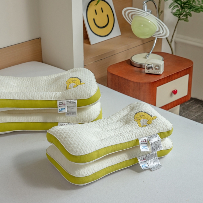 91家纺网 家纺一手货源 找家纺 （总）卡芙芯类馆 2025新款A类小恐龙儿童护颈枕枕头枕芯