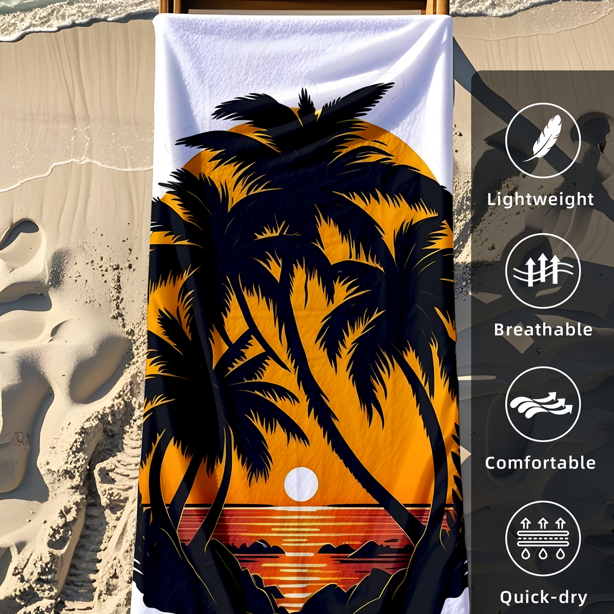 91家纺网 家纺一手货源 找家纺 轩贝雅 2025新款Pod 全托管 半托花型定制沙滩巾 06 90*180cm