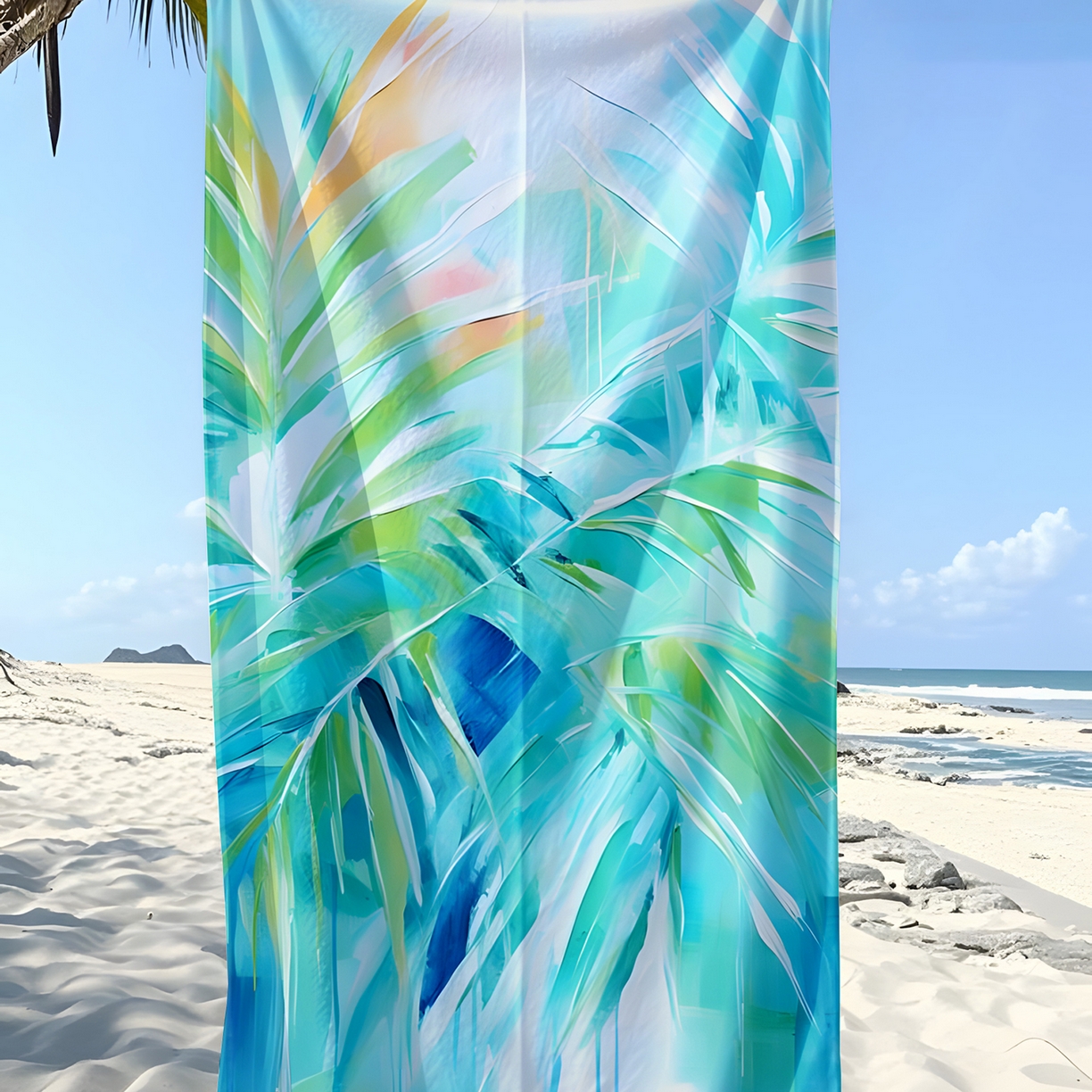 91家纺网 家纺一手货源 找家纺 轩贝雅 2025新款Pod 全托管 半托花型定制沙滩巾 08 60*130cm