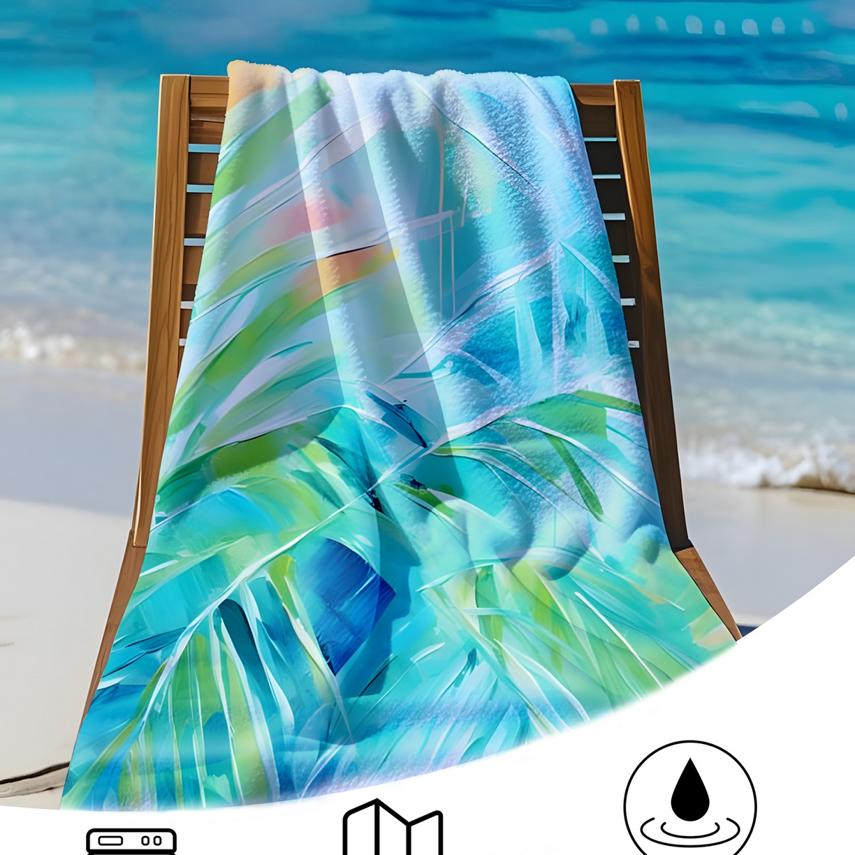 91家纺网 家纺一手货源 找家纺 轩贝雅 2025新款Pod 全托管 半托花型定制沙滩巾 08 70*150cm