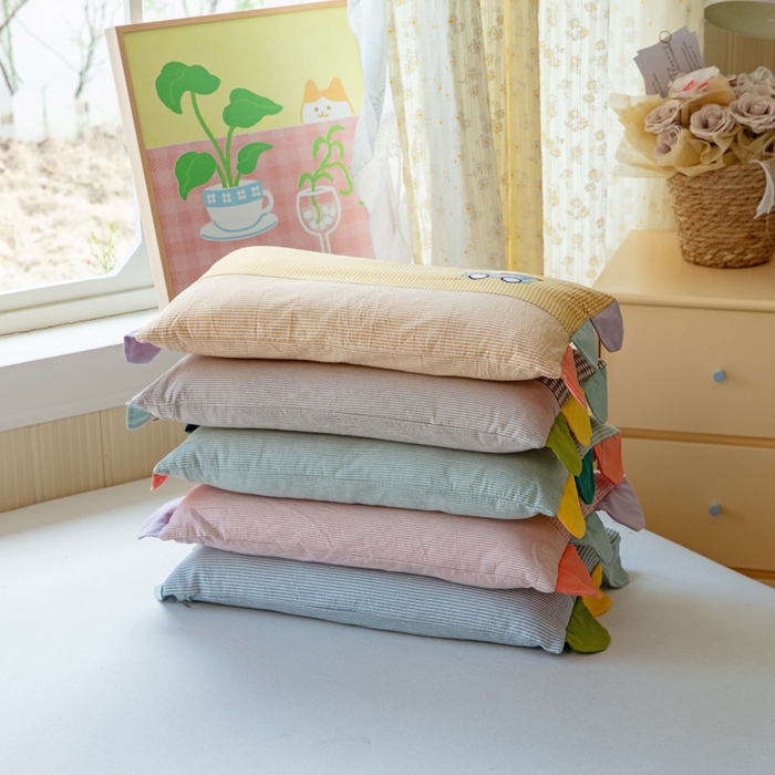 91家纺网 家纺一手货源 找家纺 （总）卡芙芯类馆 2025新款全棉水洗棉贴布绣卡通枕芯枕头