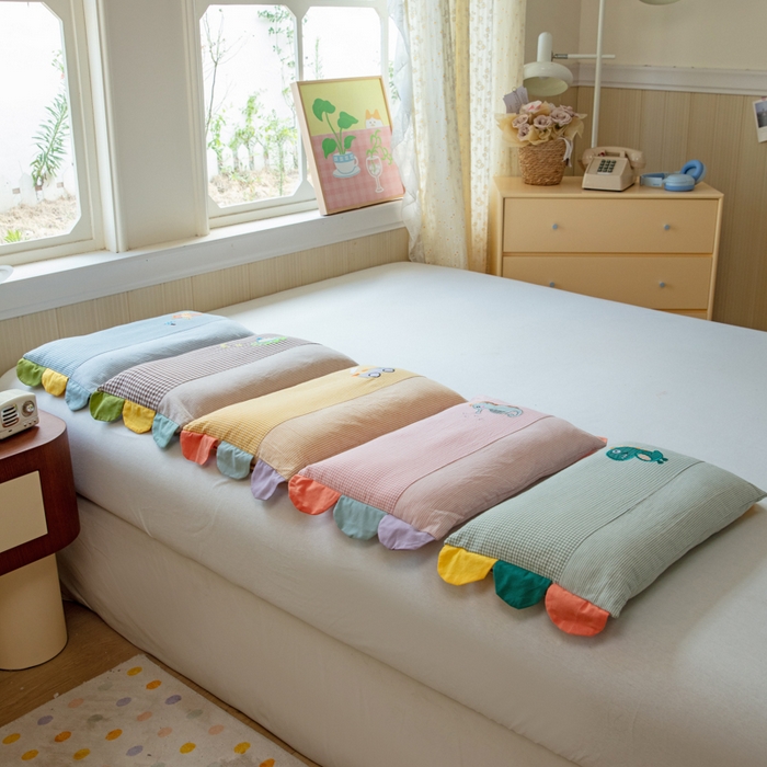 91家纺网 家纺一手货源 找家纺 （总）卡芙芯类馆 2025新款全棉水洗棉贴布绣卡通枕芯枕头