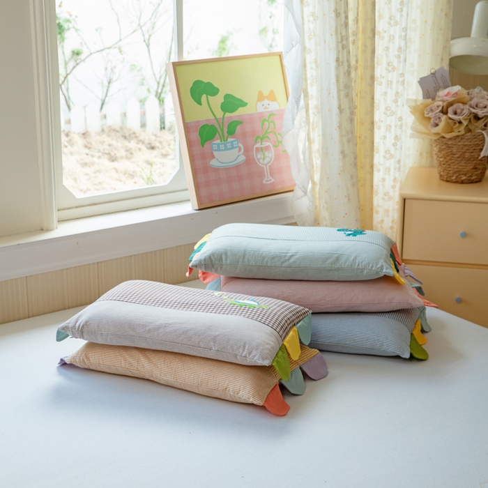 91家纺网 家纺一手货源 找家纺 卡芙芯类馆 2025新款全棉水洗棉贴布绣卡通枕芯枕头 组合图仅供展示不可下单