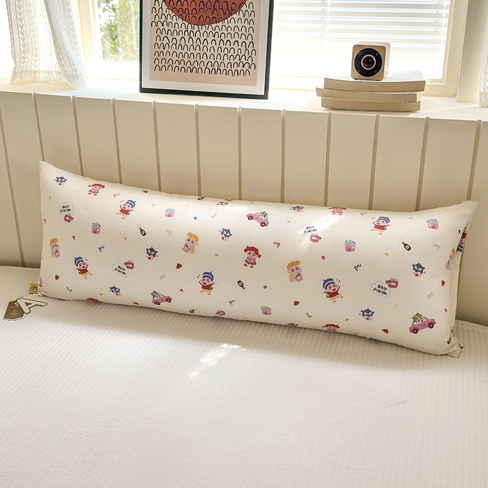 91家纺网 家纺一手货源 找家纺 罗亿家纺 2025新款ins韩国卡通水洗棉大抱枕长条靠枕靠垫(小红书同款) 彩色蜡笔