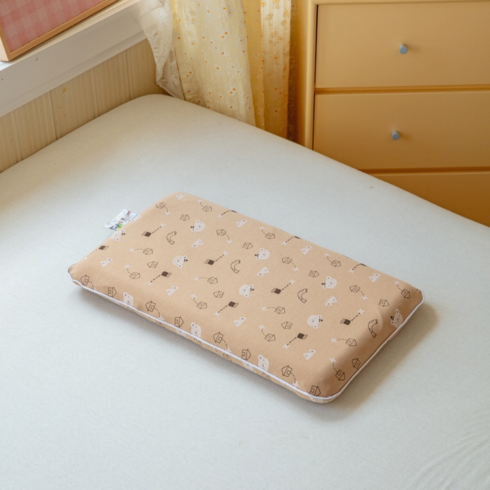 卡芙芯类馆 2025新款全棉婴儿枕头枕芯 小熊-橘