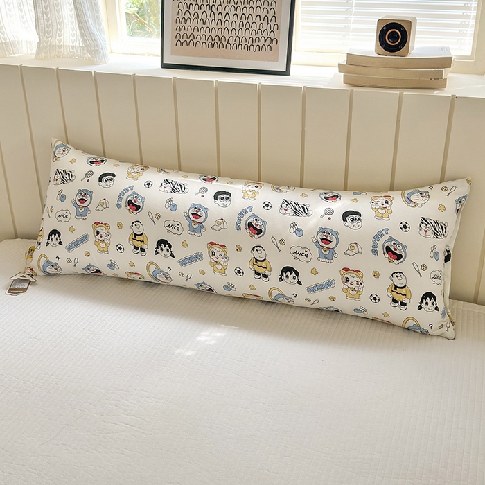 91家纺网 家纺一手货源 找家纺 罗亿家纺 2025新款ins韩国卡通水洗棉大抱枕长条靠枕靠垫(小红书同款) 蓝胖纸