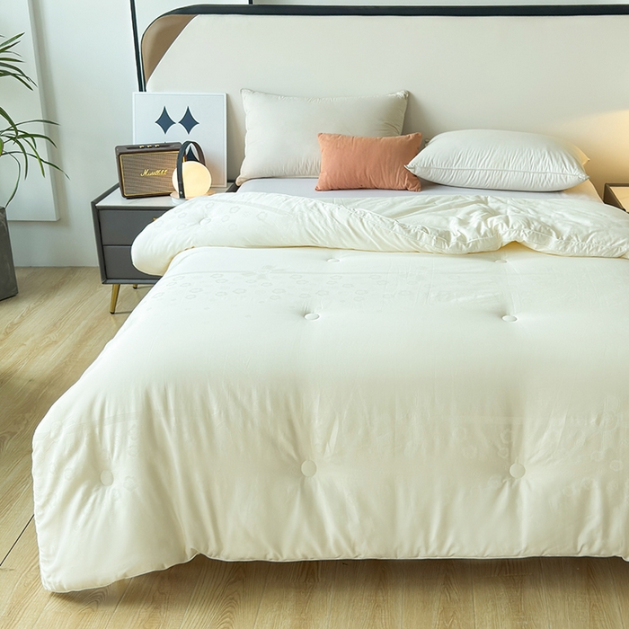 91家纺网 家纺一手货源 找家纺 （总）卡芙芯类馆 2025新款全棉60支玫瑰提花-蚕蛹羊绒被被子被芯