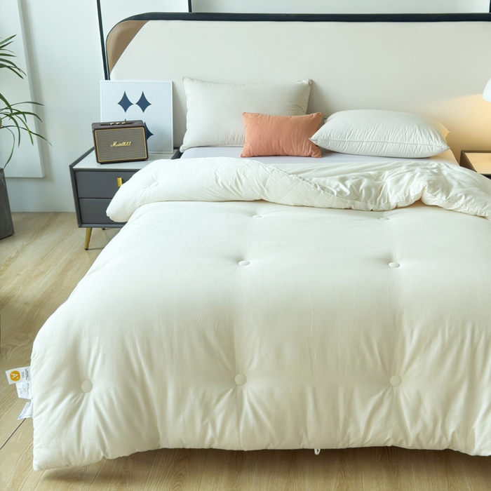 91家纺网 家纺一手货源 找家纺 （总）卡芙芯类馆 2025新款全棉60支竹子提花大豆被被子被芯