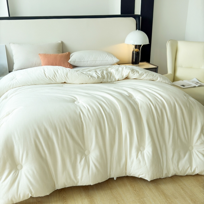 91家纺网 家纺一手货源 找家纺 （总）卡芙芯类馆 2025新款全棉60支竹子提花大豆被被子被芯