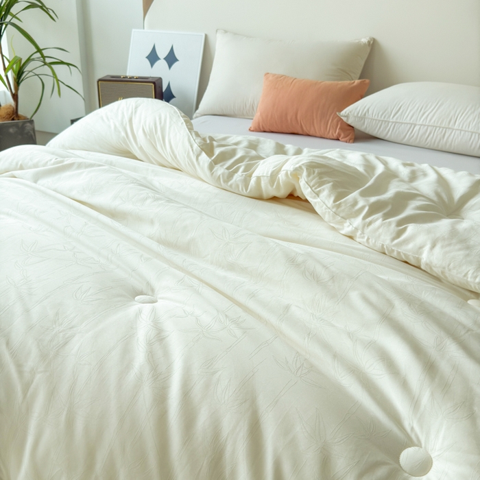 91家纺网 家纺一手货源 找家纺 （总）卡芙芯类馆 2025新款全棉60支竹子提花大豆被被子被芯