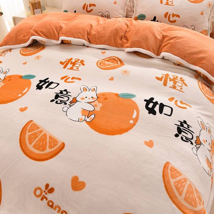 91家纺网 家纺一手货源 找家纺 （总）牵依2025新牛奶绒法兰绒四件套直播爆款