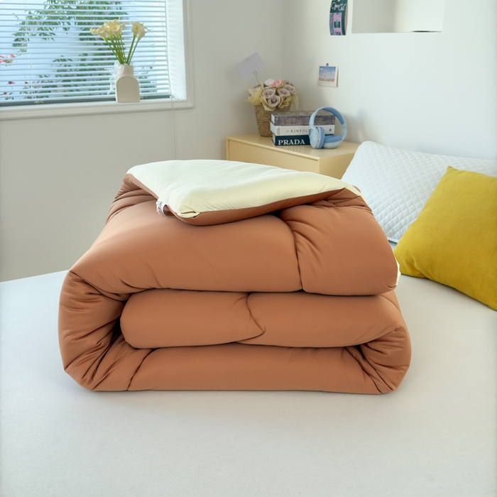 卡芙芯类馆 2025新款云朵泡芙被被子被芯 咖色