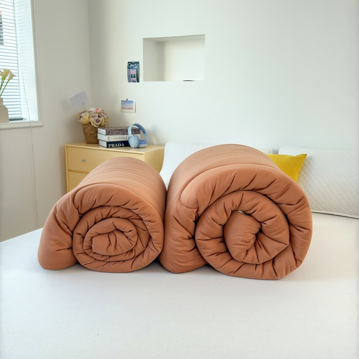 91家纺网 家纺一手货源 找家纺 卡芙芯类馆 2025新款云朵泡芙被被子被芯 咖色