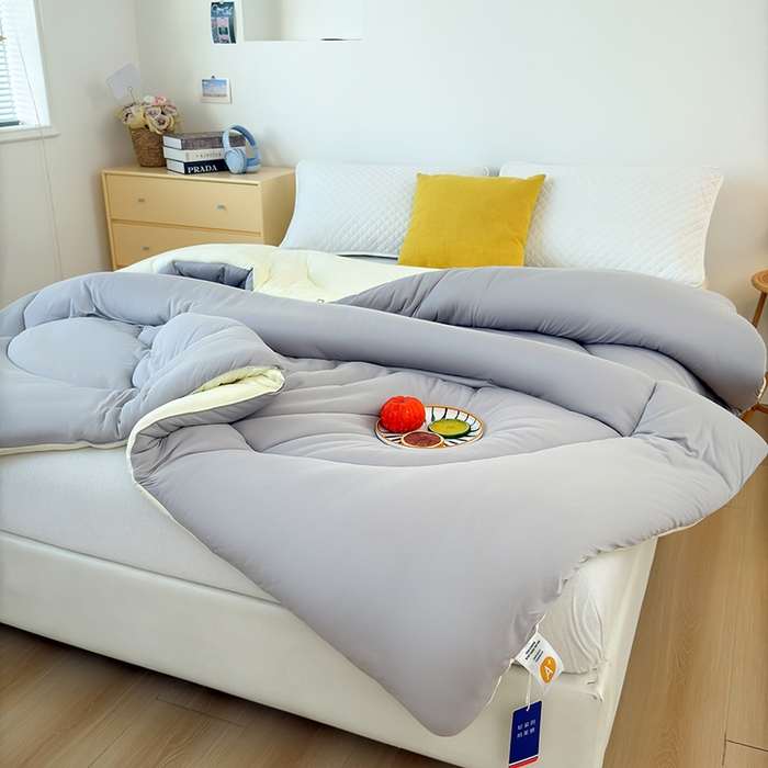 91家纺网 家纺一手货源 找家纺 卡芙芯类馆 2025新款云朵泡芙被被子被芯 浅灰