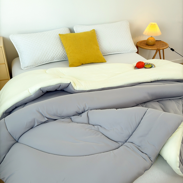 91家纺网 家纺一手货源 找家纺 卡芙芯类馆 2025新款云朵泡芙被被子被芯 浅灰