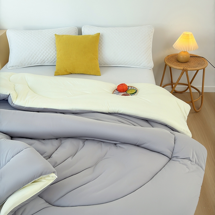 91家纺网 家纺一手货源 找家纺 卡芙芯类馆 2025新款云朵泡芙被被子被芯 浅灰