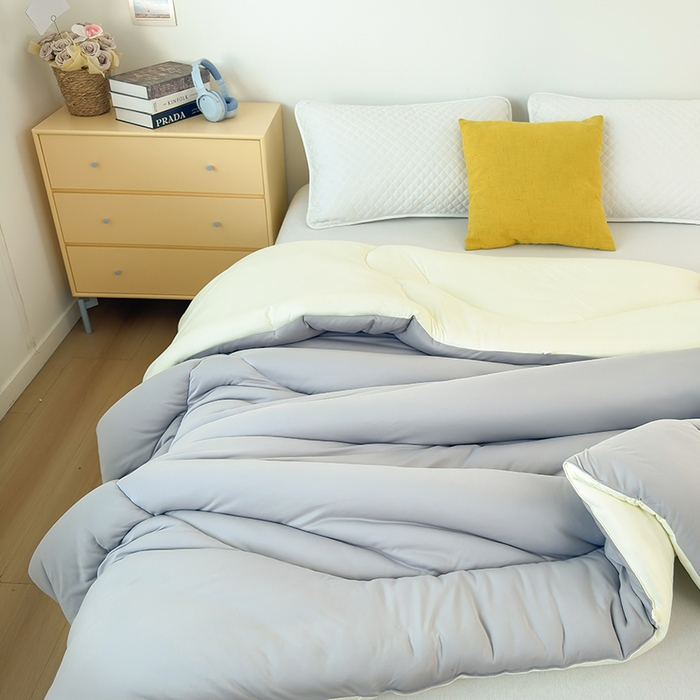 91家纺网 家纺一手货源 找家纺 卡芙芯类馆 2025新款云朵泡芙被被子被芯 浅灰